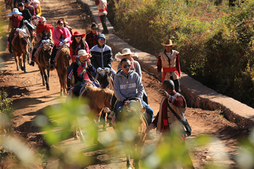 這里交通便利，區(qū)位優(yōu)越，境內(nèi)擁有高原濕地、茶馬古道、環(huán)湖生態(tài)步道、臥虎山、傳統(tǒng)古村、環(huán)海觀光大道等自然風光，以及多彩的納西文化和獨特的田園風光，是一個以自然資源和文化資源為主要特色的旅游名村。